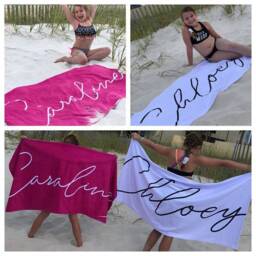 Personalized Beach Towel, Custom Name Towel - thumbnail 2