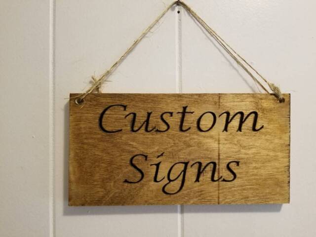 Custom Carved Wood Sign Rustic Personalized Plaque - 10x5 Inches - image 1