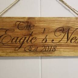 Custom Carved Wood Sign Rustic Personalized Plaque - 10x5 Inches - thumbnail 3