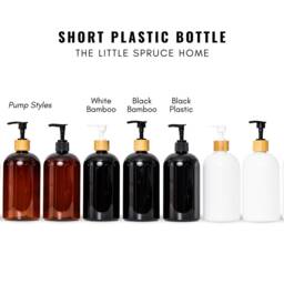 Minimalist White Plastic Refillable Bottle Shampoo, Conditioner, Soap Dispenser - 16Oz - 473Ml - thumbnail 4