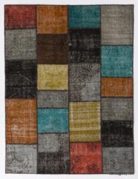 Multicolor Handmade Turkish Patchwork Rug - thumbnail 1