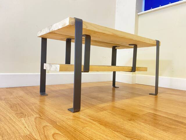 Coffee Table Legs, Metal Frame, Industrial Design Rustic Primitive Decor Country Farmhouse - image 1