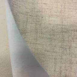 100 % Blackout Extra Long Faux Linen Curtains With Rubber Backing. Beige Cream Custom Made 16-20 Feet Length 2 Story Great Room - thumbnail 3
