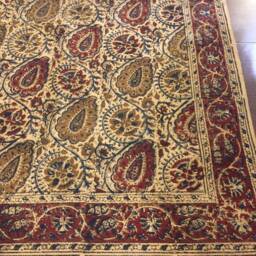 Handmade Cotton Rug Indian Kalamkari Block Print - 150 X 90 cms - thumbnail 2