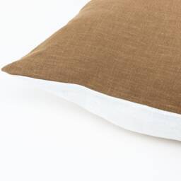 Brown Throw Pillow Covers Linen Cases 26x26, Euro Sham Cushion Cover Natural Handmade, Sustainable Pillow Case - thumbnail 2