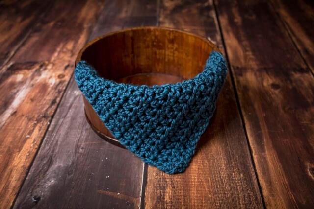 Chunky Thunder Blue Cozy Newborn Baby Blanket Photo Prop - image 1