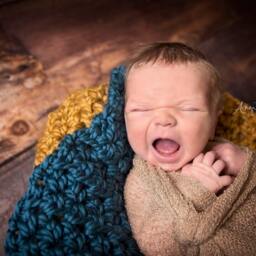 Chunky Thunder Blue Cozy Newborn Baby Blanket Photo Prop - thumbnail 4