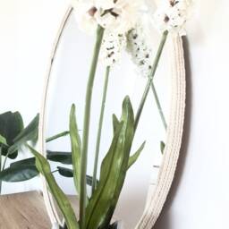 Large 80cm - 31.4Inch Hampton Nautical Themed Round Rope Mirror Home Decor Large Natural White - thumbnail 2