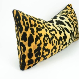 Gold Leopard Print Pillow // Velvet Cushion & Black Braemore Jamil Cover - thumbnail 3