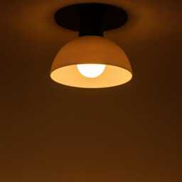 Modern Brass & White Flush Mount Ceiling Light , Mid Century Sputnik Chandelier Fixture - thumbnail 3