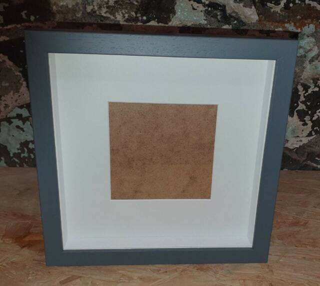 3D Box Photo Frame Standing Hanging Craft Shadow Picture Frames Grey X 1 - Choice Of Mounts - 2040 - image 1
