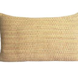 Handwoven Karen Hill Tribe Pillow Cover, Tribal Lumbar Cushion, 12x20 - thumbnail 2