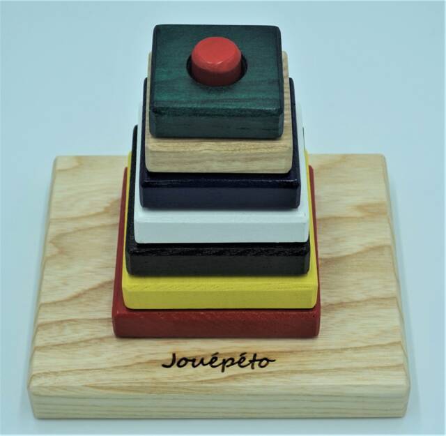 Square Wooden Stacking Pyramid - image 1