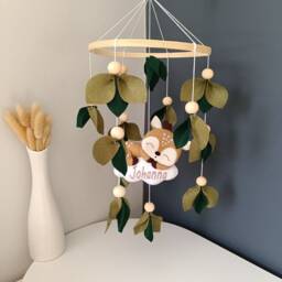 Woodland Deer Baby Mobile, Felt Forest Nursery Decor