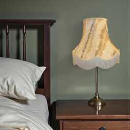 Aztec Inca Moroccan Fabric Lampshade With Cream Fringe Handmade For Ceiling Pendants Shades, Table & Floor Standard Lamp Shades - thumbnail 2