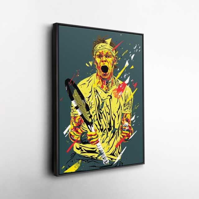 Rafael Nadal Pop Art Canvas Print - Tennis Wall Decor Sports Gift For Fans, Game Room Or Man Cave - image 1