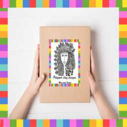 "Whimsical Deer Wall Art, Iridescent Polymer Clay - 6"" X 4" - thumbnail 4