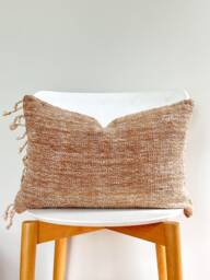 Brown Tribal Hemp Hand Woven Natural Dye Color Pillow Cover - thumbnail 1