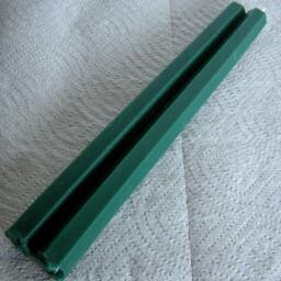 Hand Crafted Pair Williamsburg Teal Green Hexagonal Taper Beeswax Candle - thumbnail 2