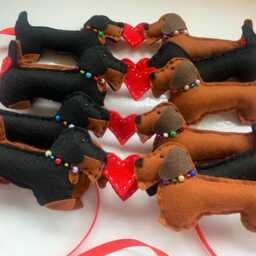 Wire Dachshund Garland Haired Gift Teckel Decoration Sausage Dog Decor Lover Doxie For Mom - thumbnail 3