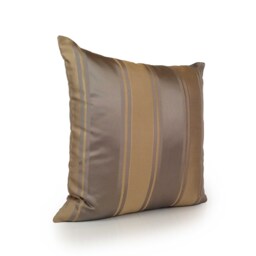 Warm Grey Pillow, Throw Pillow Cover, Decorative Cushion Covers, Accent Golden Tan Striped 100% Silk - thumbnail 2