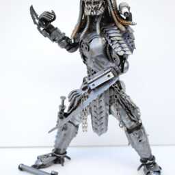 Scrap Metal Predator Sculpture, Handmade Recycled Steel Art, One-Of-A-Kind Easter Day Gift For Him - thumbnail 4