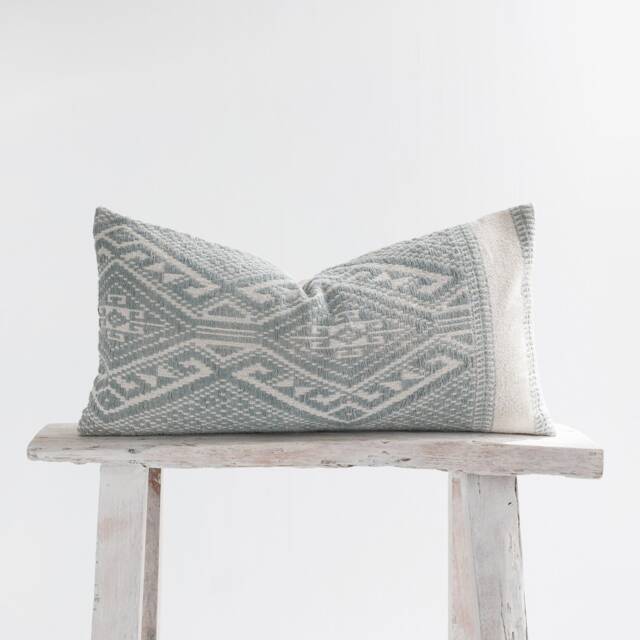 Handspun Tai Lu Hill Tribe Pillow Cover Kilim Style Woven Cotton - image 1