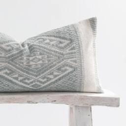 Handspun Tai Lu Hill Tribe Pillow Cover Kilim Style Woven Cotton - thumbnail 2