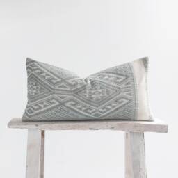 Handspun Tai Lu Hill Tribe Pillow Cover Kilim Style Woven Cotton - thumbnail 1
