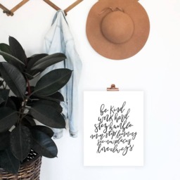 Be Kind, Work Hard, Stay Humble Print, Digital Download, Inspirational Quote, Home Decor, Minimalist Office Lettered Wall Art - thumbnail 3