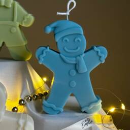 Hand Poured Gingerbread Soy Candle Christmas Decor Gift - thumbnail 3