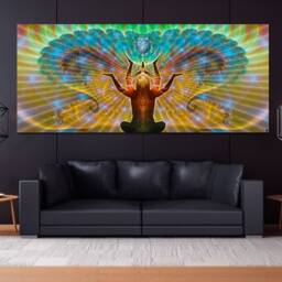 Noces Chamaniques - Art Tapestry Wall Hanging Mindfulness Gift Meditation Yoga Spiritual Healing - thumbnail 2