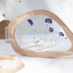 Cornflowers Set - Pressed Flower Frames Wavy Pressed Flower Art Wall Decor Herbarium Frame Botanical - thumbnail 3