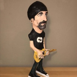 The Edge U2, Rock Star Home Decor, Lead Guitarist, Paper Mach?? Figure - thumbnail 2
