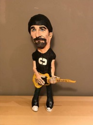 The Edge U2, Rock Star Home Decor, Lead Guitarist, Paper Mach?? Figure - thumbnail 1