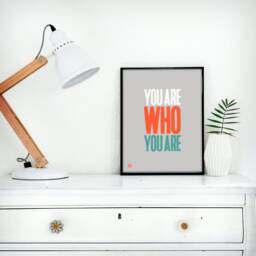 Typographic Wall Art, You Are Who Art Print, Home Decor, Cool Typography Inspirational Message, Gallery Prints - thumbnail 3