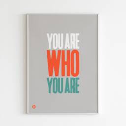 Typographic Wall Art, You Are Who Art Print, Home Decor, Cool Typography Inspirational Message, Gallery Prints - thumbnail 2