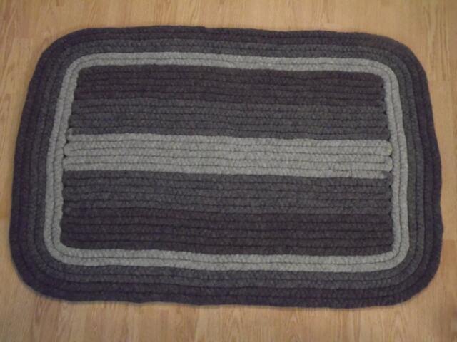 Freckles X3 Hand Braided/Felted Wool Rug - image 1