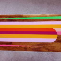 Colorful Epoxy Resin Bench, Retro Pop Art Furniture - thumbnail 4