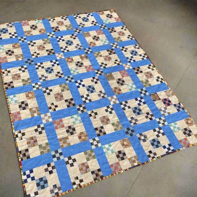 Memories in Squares Quilt Pattern - Throw Size 57x69 - Digital PDF Download