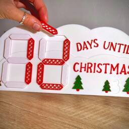 3D Printed Christmas Countdown Decoration Seasonal Ornament - thumbnail 3