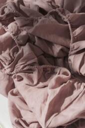 Linen Fitted Sheet in Dusty Rose. Pink - thumbnail 1
