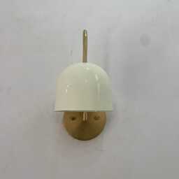 Minimalist Brass Wall Sconce - Modern Dome Shade Lamp Contemporary Lighting Fixture Silver Light Gold - thumbnail 3