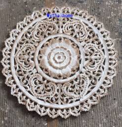 Round White Decorative Bed Headboard 35 - thumbnail 1