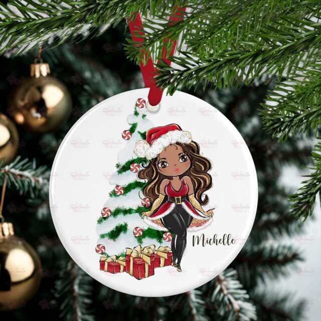 Personalised Christmas Decoration - Sister Gift Custom Bauble Stocking Filler Eve Box - image 1