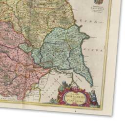 Old Yorkshire Map - Dvcatvs Eboracensis Antique 1665 Blaeu Poster Wall Art Print - thumbnail 3