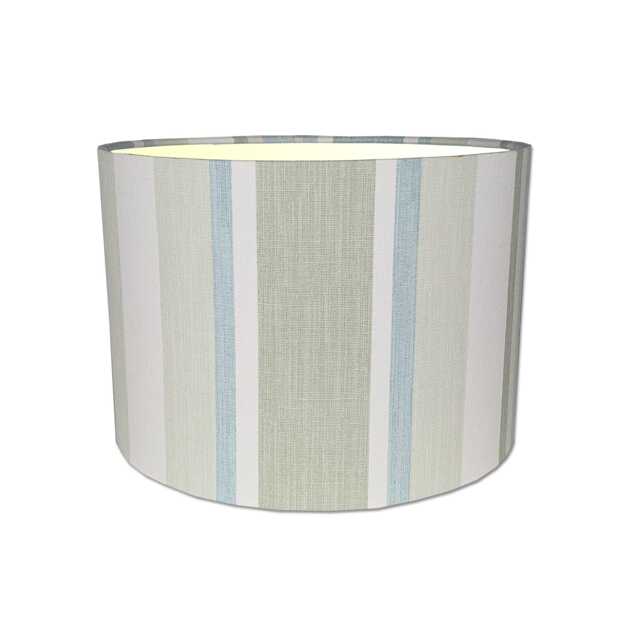 Lampshades in Laura Ashley Awning Stripe Pistachio Duck Egg Fabric Handmade Free Delivery - image 1