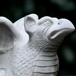 Stone Dragon Sculpture Outdoor Griffin Statue Concrete Animal Figurine Wildlife Ornament Handmade Decor Griffin Lover Gift Garden Art - thumbnail 2