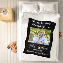 Custom Photo Memorial Blanket Remembrance Sympathy Gift - thumbnail 3