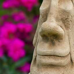 Concrete Moai Head Statue Stone Easter Island Sculpture Outdoor Tiki Figure Garden Yard Ornament Rapa Nui Face Gift Landscape Garden Accent - thumbnail 4